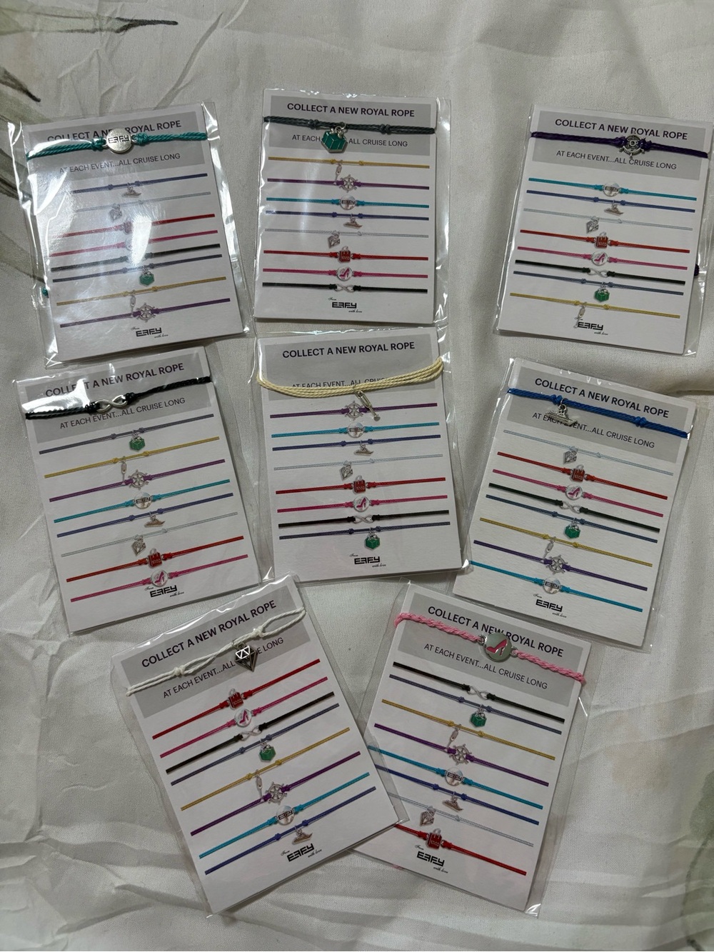 Collect A New Royal Rope Multicolor Charm Bracelet Set
